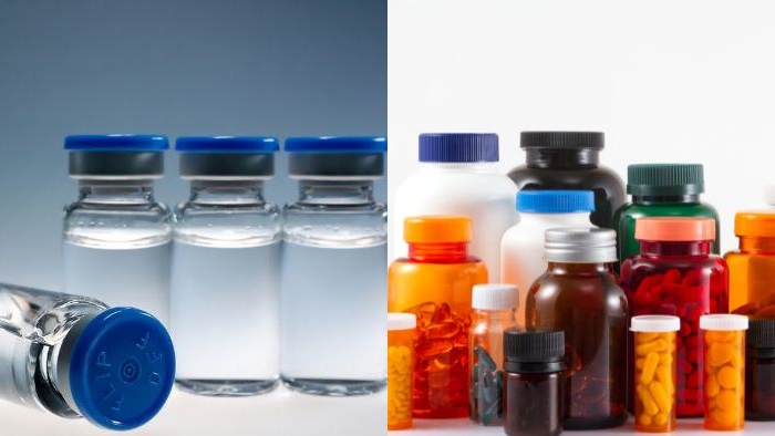 round pharma bottles